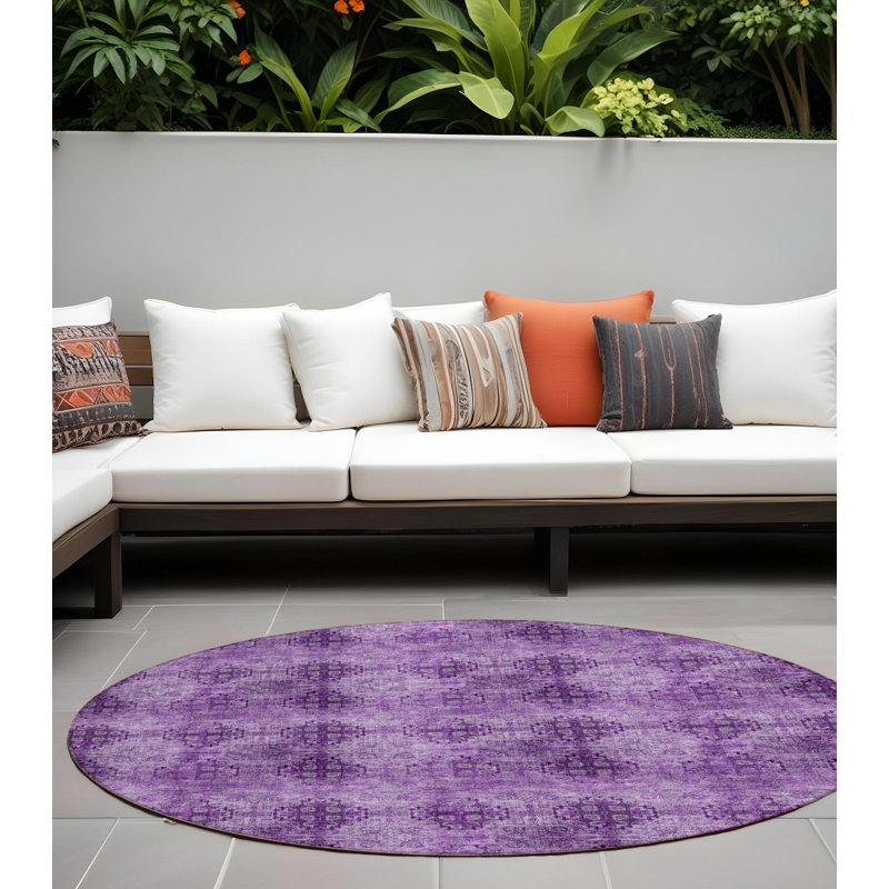 Tapis intérieur antidérapant rond 8 po