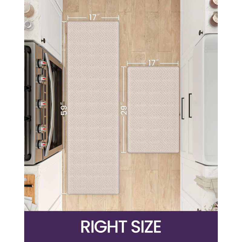 Ensemble de 2 tapis de cuisine imperméables et confortables
