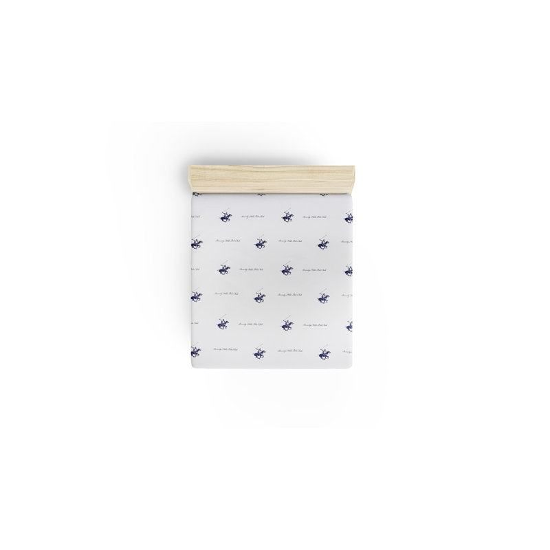 Drap-housse 100% coton Asirgroup, Drap-housse de taille simple, Blanc/rouge