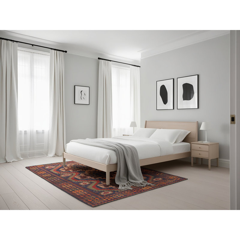 Tapis brun/noir/beige traditionnel Ayako, Rectangle 5 pi x 7 pi