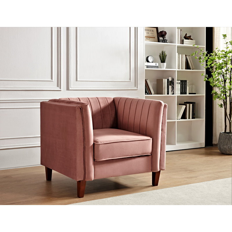Souheil Velvet Armchair, Rose Velvet