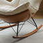 Rocking chair with egg-shaped armrests-102024919