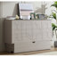 [NOUVEAUTÉ] [VIDÉO FOURNIE] Lit armoire avec rangement, grand lit, matelas en mousse pliable et tiroirs surdimensionnés, lit escamotable, ensemble de prises et ports USB, lit escamotable pliant peu encombrant, gris