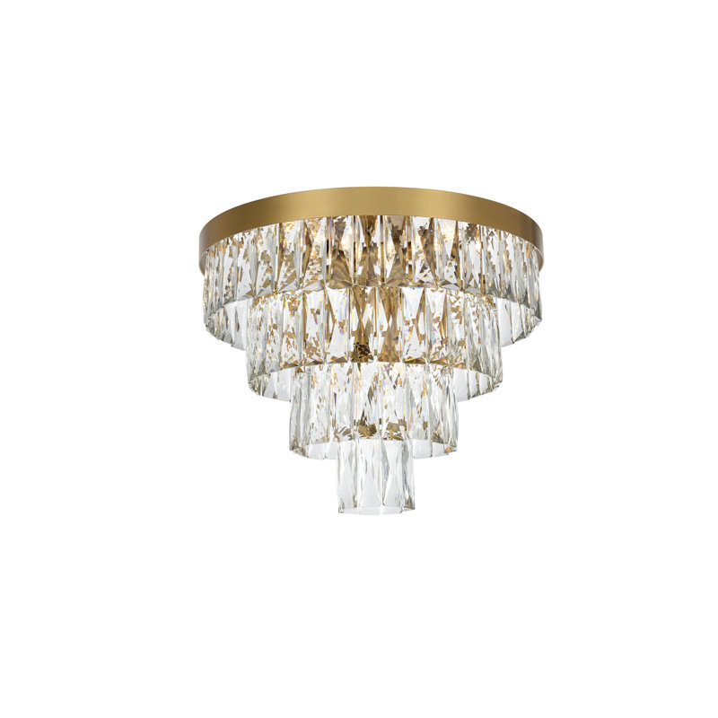 Iva 18 inch Flush Mount, Satin Gold