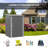 Outsunny 3.3' X 3.4' Outdoor Storage Shed, Galvanized Metal Utility Garden Tool House, 2 Vents And Lockable Door For Backyard, Bike, Patio, Garage, Lawn