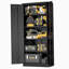 Armoire de rangement en métal 72 po H, armoire verrouillable en acier à outils noir avec portes et 4 tablettes, grands classeurs pour systèmes de rangement de garage, classeur verrouillable pour bureau personnel, salle de classe / garde-manger