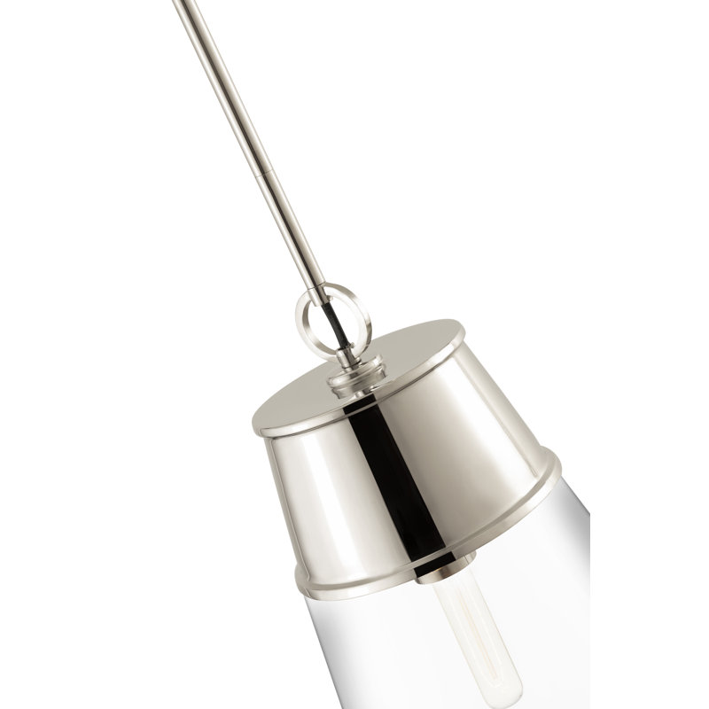 Bertina 1 - Light Single Pendant, Polished Nickel, 102.5" H x 11.5" W x 11.5" D