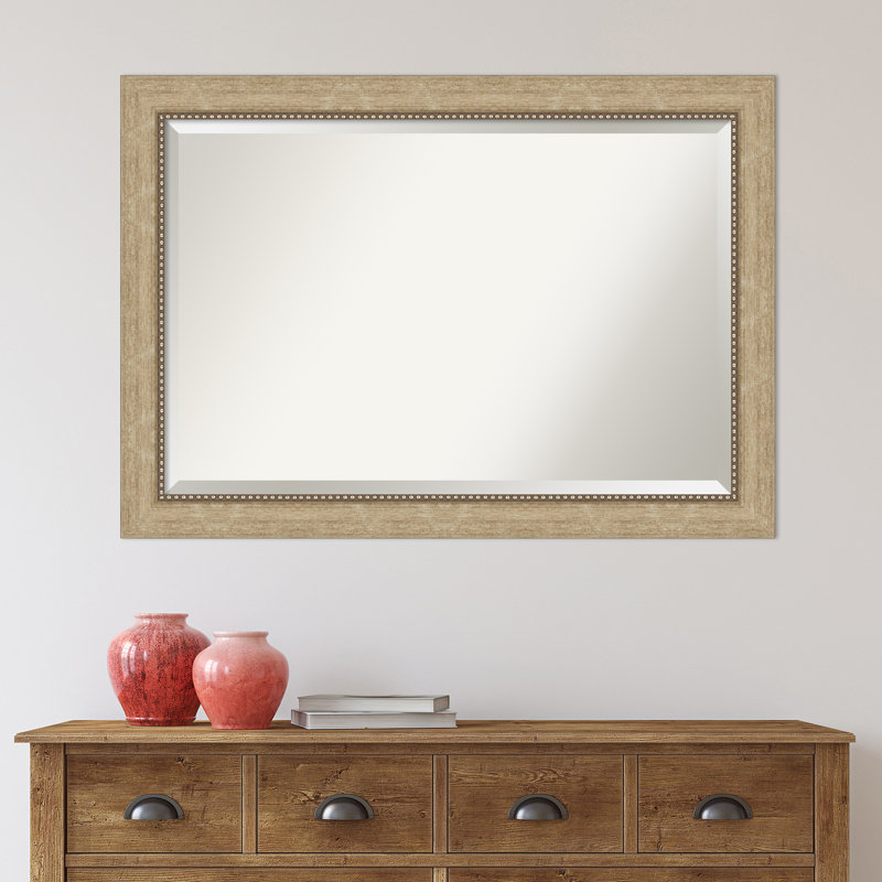 Eivin Flat Wall Mirror, Light Brown, 29" x 41"
