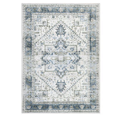 Tapis persan oriental, tapis antidérapant à poils courts pour entrée, chambre à coucher, salon