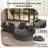 2-Piece Round Chenille Upholstered Cushioned Sofa Set-131646106