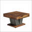 Table basse 31,5 po - Table de chevet moderne en bois rustique pour le salon avec base entrecroisée, table d'appoint industrielle