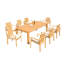Outdoor 6 - Piece Teak Dining Set