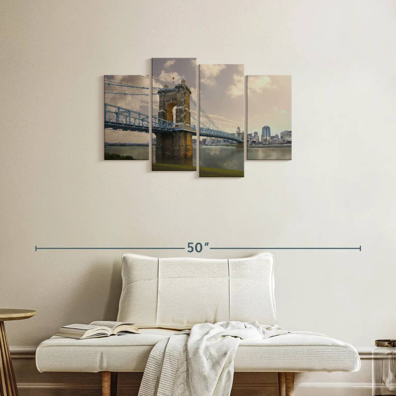 Lilie Roebling Bridge In Ohio, 22" H x 36" W