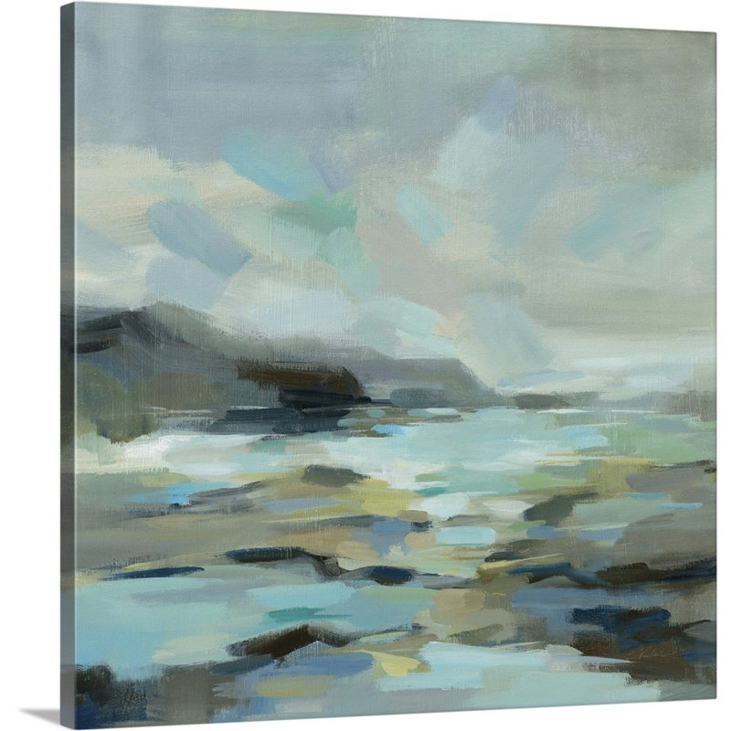 Reproduction d’art sur toile, "Blue Lagoon" par Silvia Vassileva, H 48 po x l 48 po x P 1,25 po, Toile tendue