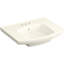Lavabo de salle de bain rectangulaire en porcelaine vitreuse avec trop-plein Kelston®-51478269-51478270