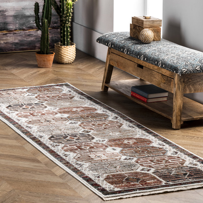 Geometric Indoor Rug, Runner 2'8" x 8'