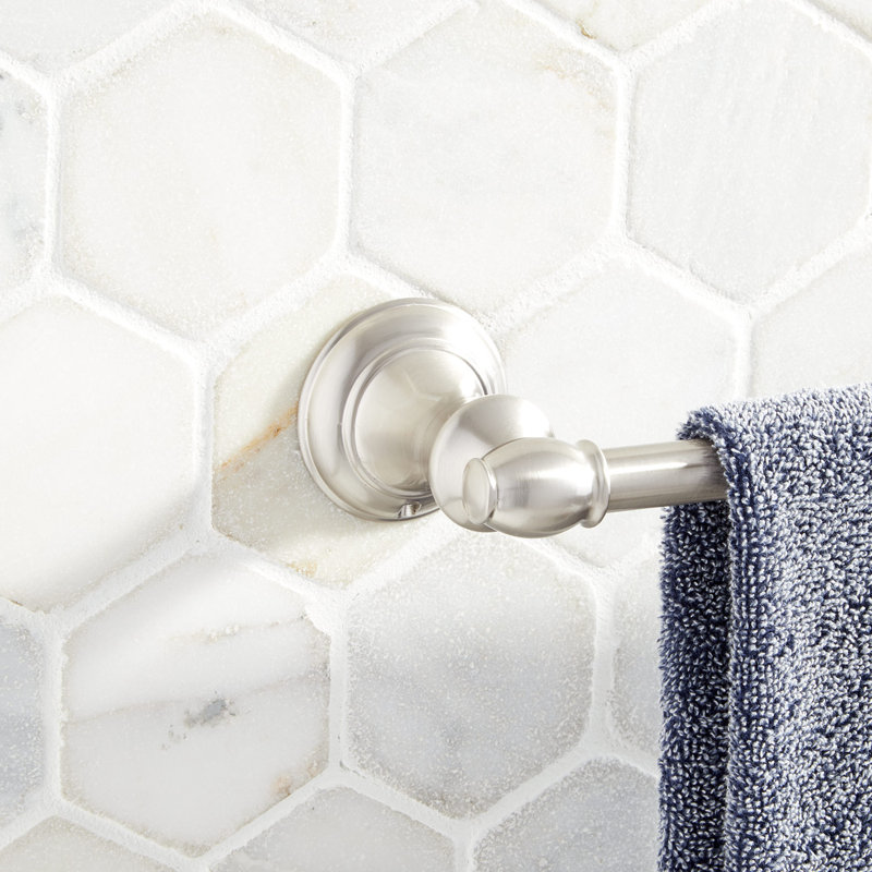Beasley Wall Mounted Towel Bar, Brushed Nickel, 2.38" H x 26.38" W x 3.5" D