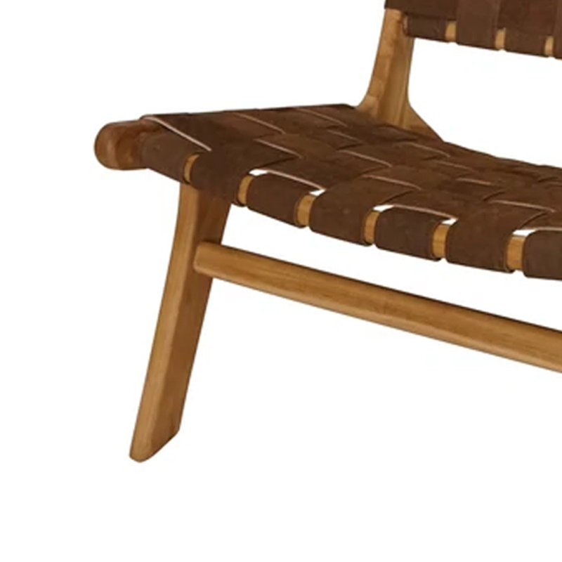 Chaise longue Kenneth au fini brun foncé