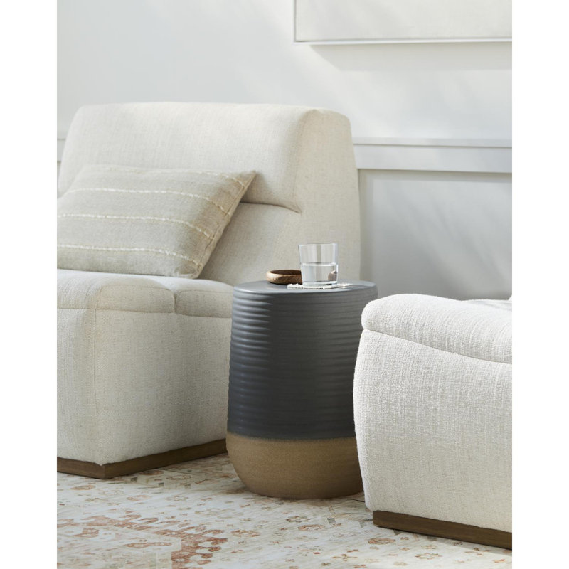 Terraza Accent Stool, White
