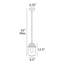 Luminaire suspendu pot unique 1 lumière Gaither