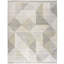 Tapis beige à motif géométrique moderne lavable à la machine Jahree Miles-467331315-436004263