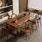 Dark walnut color Rectangular Solid Wood Dining table-511955256