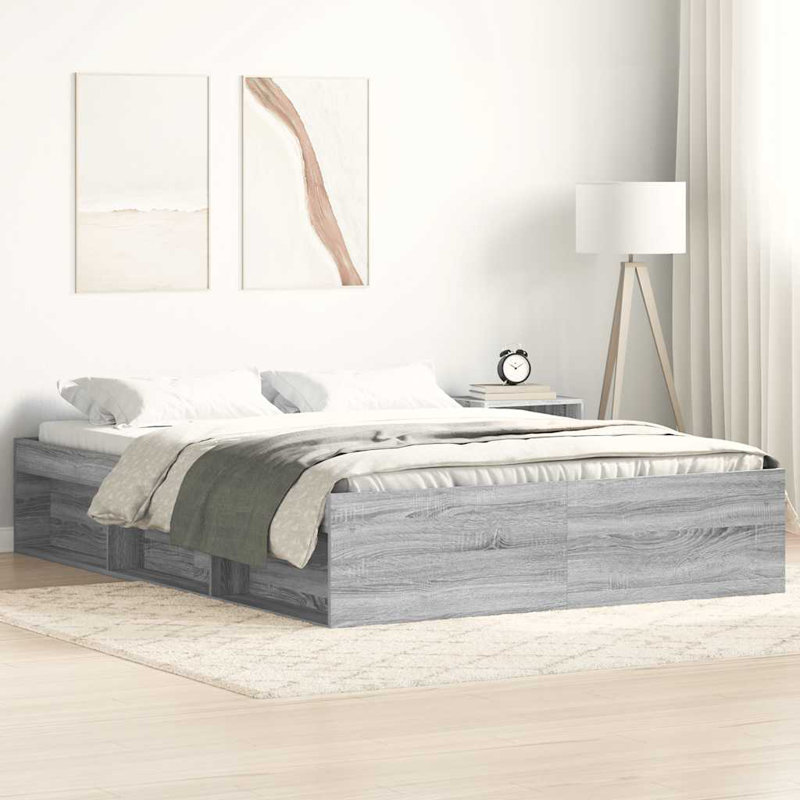 Afriani Storage Bed, Grey Sonoma, Kingsize (5')