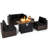 4 - Person Patio Conversation Set with Cushions-1273899330