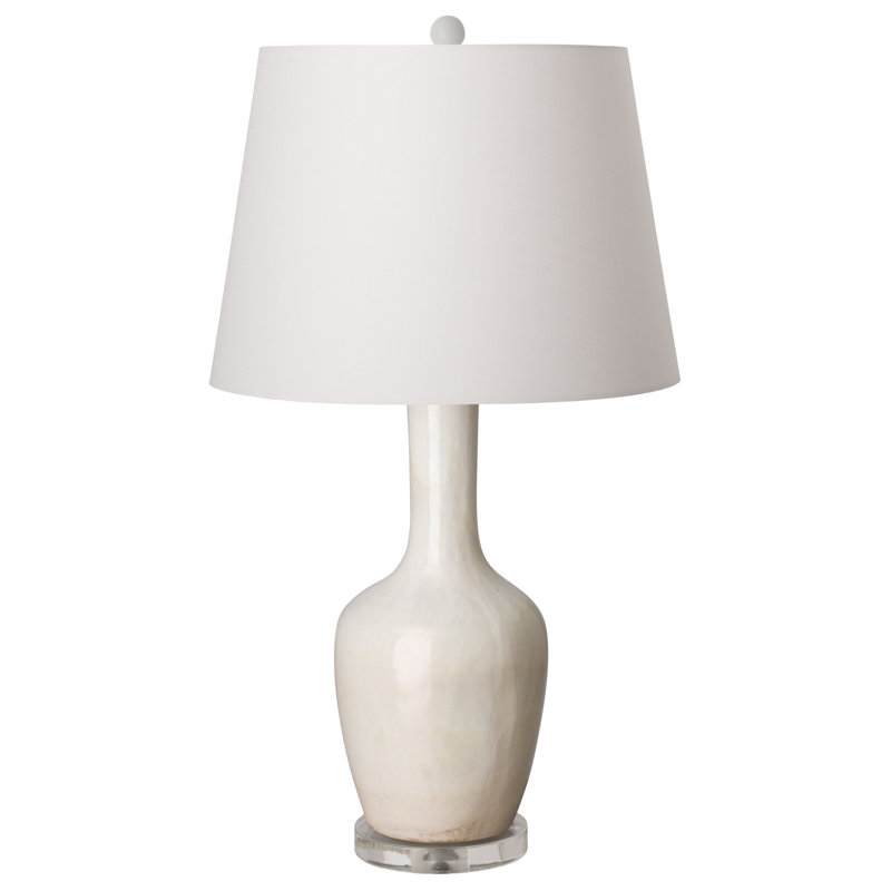 Lampe de table 26 po Balakrishna, Blanc lune