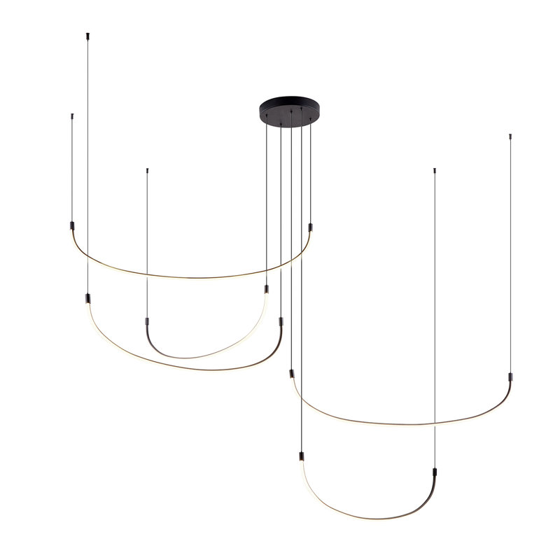 Talis 5 - Light LED Pendant, Black, 11.75" H x 90.25" W x 90.25" D