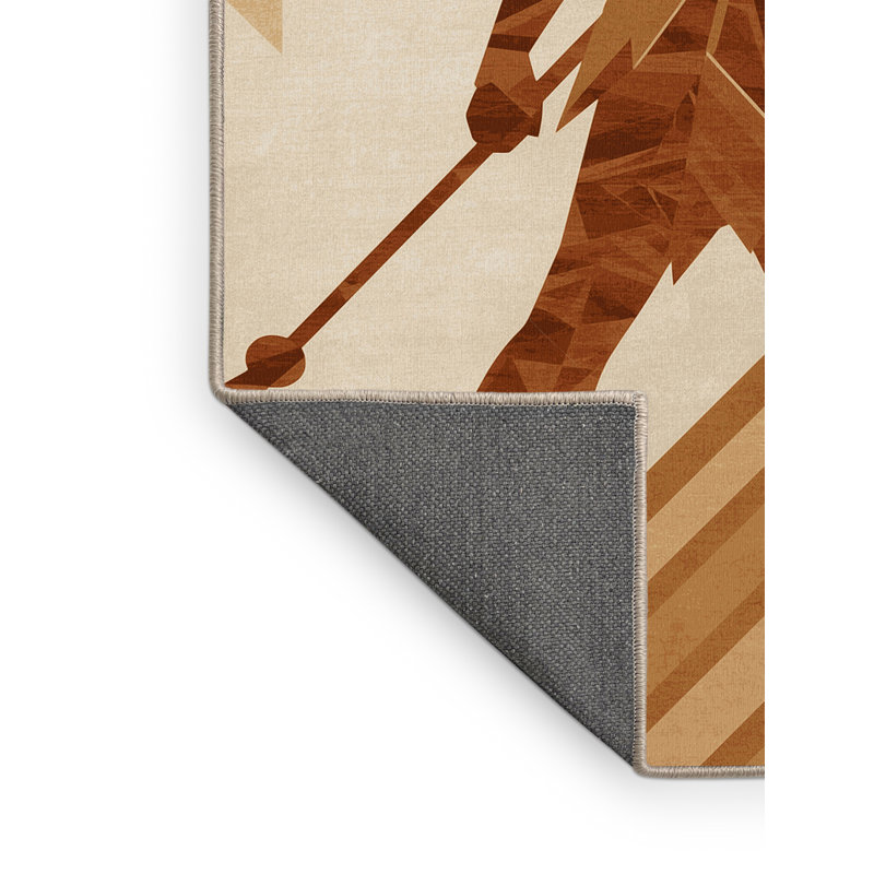Tapis moelleux moelleux d'inspiration mondiale Dunton Amazon Warrior, 3 X 5