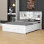 Wooden King Size Platform Bed With Storage Headboard And 8 Drawers-1895290634