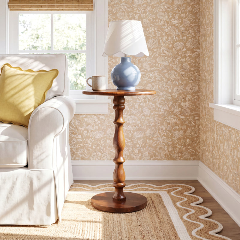Gerdie Round Solid Wood End Table