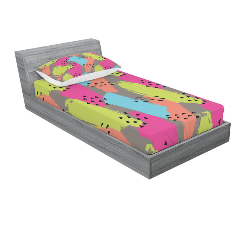 Ensemble de draps Vector Brush Strokes, Ensemble de draps pour lit simple avec drap-housse