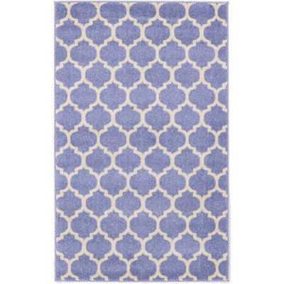 Tapis bleu clair Ruri