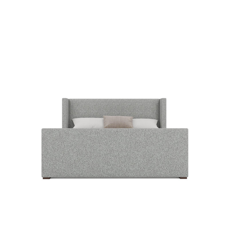Lit bas Aylet Luxe, Très grand, Bouclé huître