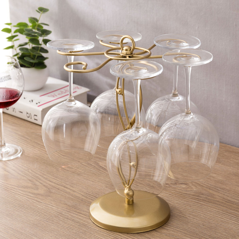 Meisel Tabletop Wine Glass Rack in Gold