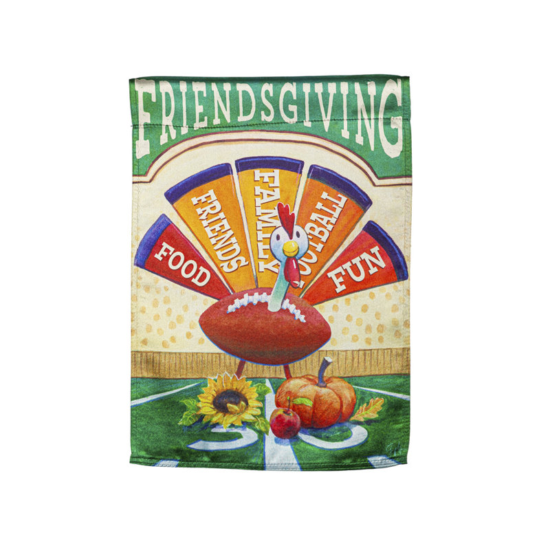 Drapeau de jardin 18 po x 13 po Friendsgiving