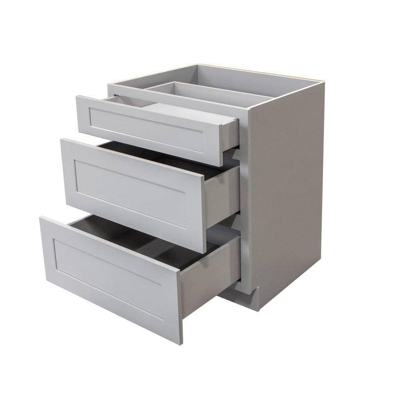 Armoire de rangement 34 po H 34,5 po prête à assembler, base standard, gris, H 34,5 po x l 15 po x P 24 po