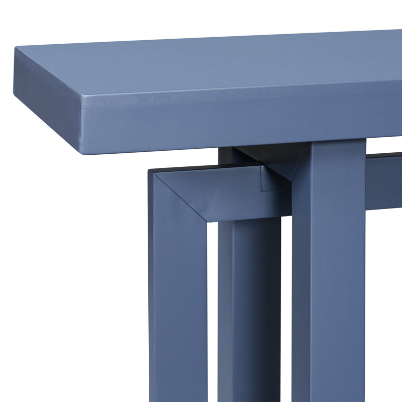 U_STYLE Table d'entrée peinte avec placage de pin 59,1 po