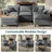 108'' Comfy  U Shaped Sectional Modular 5-Piece Cloud Sofa with Ottomans  Tool-free Easy Assembly Corduroy Fabric-1856730997