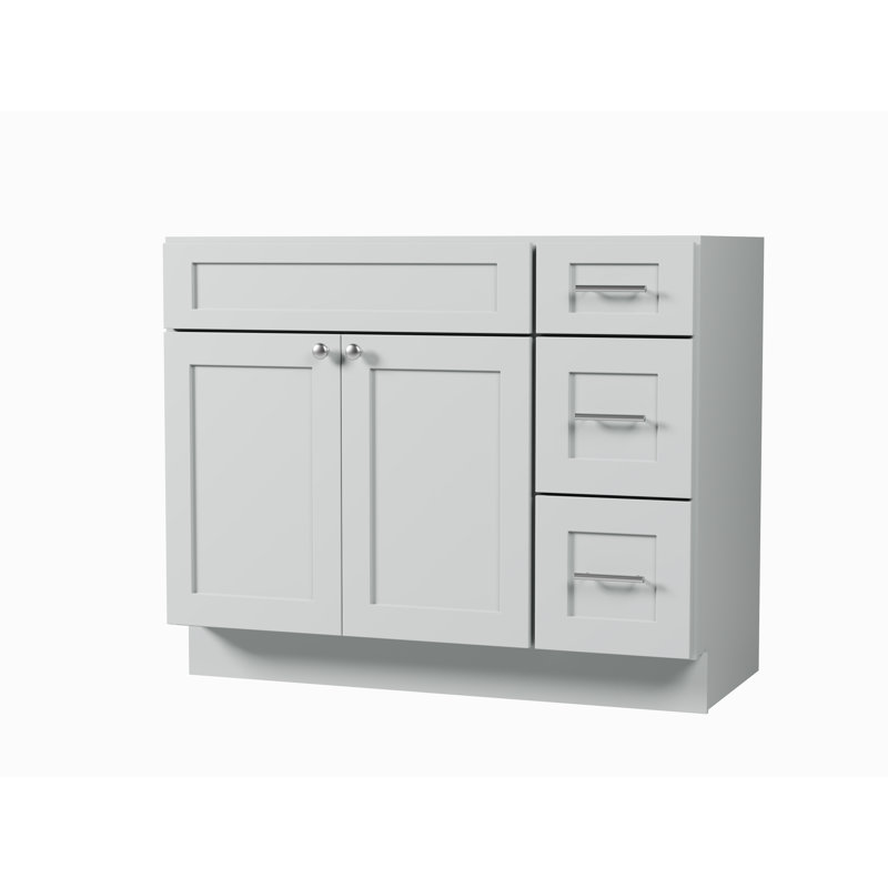 Base de meuble-lavabo simple 42 po Disar, Gris