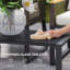 Outsunny 4 Piece Rattan Garden Furniture 4 Seater Round Wicker Rope Grey