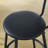 Round Bar Table And Stool Set With Shelf, Upholstered Stool With Backrest