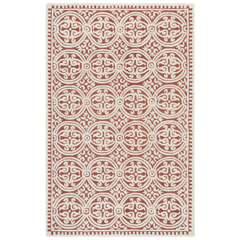 Cambridge 123 Hand Tufted Wool Damask Rug, Rectangle 8' x 10'