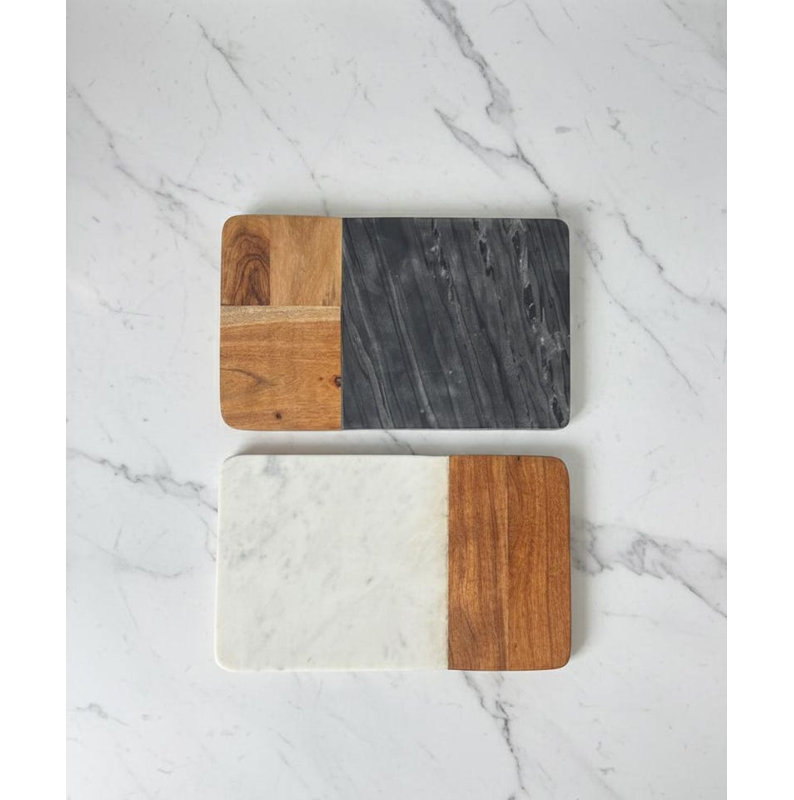 Artisan Harmony Serving Board, White/Brown