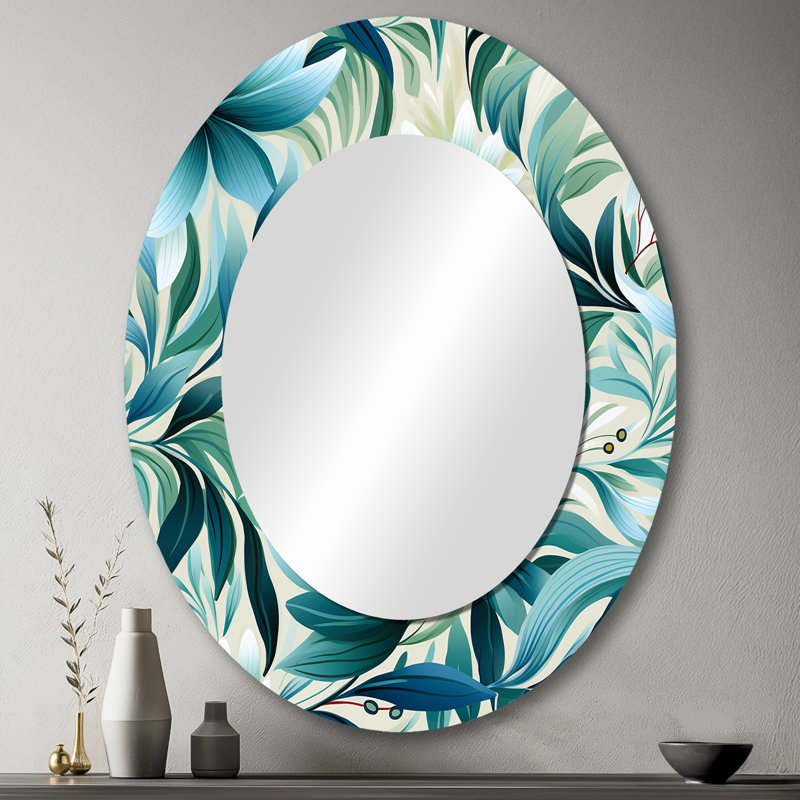 Motif botanique Rileey Oceanic Foliage - tropical, H 43 po x l 33 po, Ovale