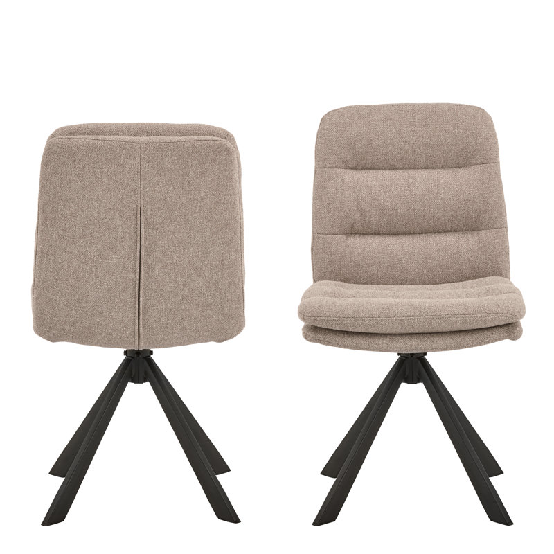 Barbarra 85cm H Fabric Upholstered Parsons Chair, Beige