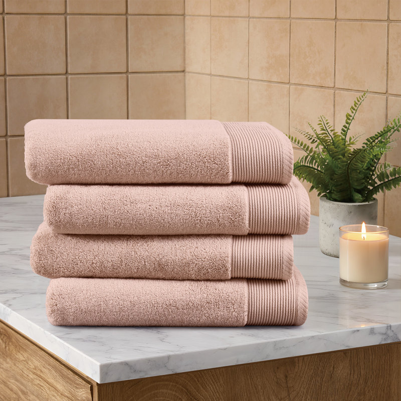 Cannon Heritage 4 Piece Bath Towel Set, Blush