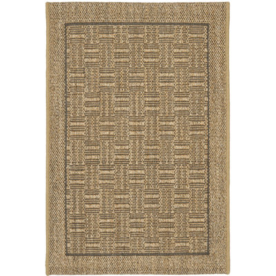 Girard Geometric Jute/Sisal Brown/Tan Area Rug